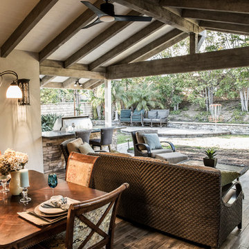 Kitchen & living room addition including an outdoor living space
