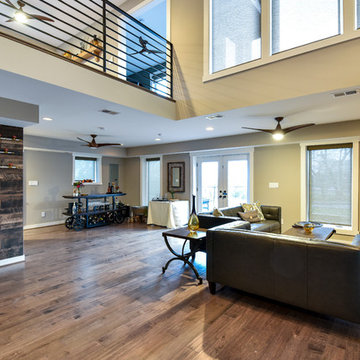 Modern, Split-Level Custom Home in Arlington, VA, with Arts & Crafts Elements.
