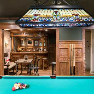 Milton Enchanting English Pub Basement Remodel