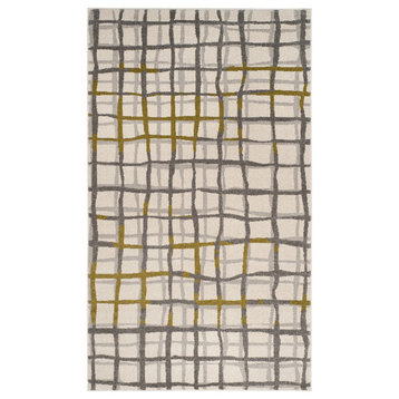 Safavieh Amherst Collection AMT403 Rug, Ivory/Light Grey, 4'x6'