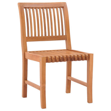 Teak Wood Castle Outdoor Patio Dining Side Chair