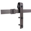 TMS K Series Barn Door With Sliding Hardware Kit, Weather Gray, 30"x84"