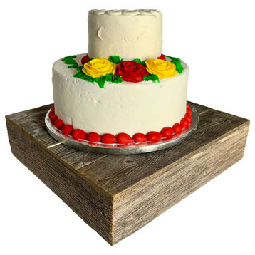 Natural Weathered Gray Cake Stand