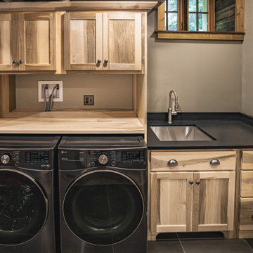 Laundry - Silver Maple custom cabinets