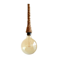 Industrial Farmhouse Rope Pendant - Farmhouse light, 3'