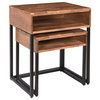 Baker's Natural and Black Set of 2 Nesting Tables