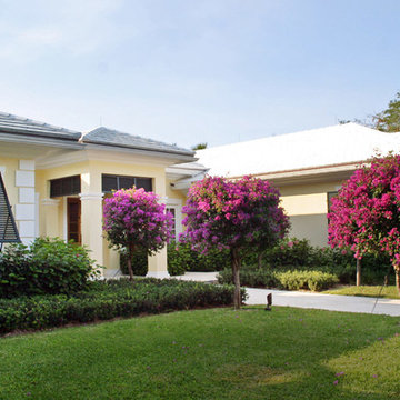 Classic Architecture complemented with Bougainvillea Trees