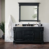 Brookfield 60" Single Vanity, Antique Black w/ 3CM Arctic Fall Solid Surface Top