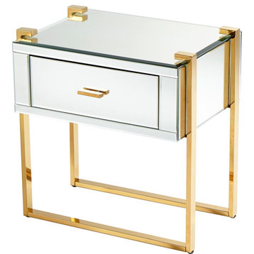 St. Clair Side Table, Aged Brass