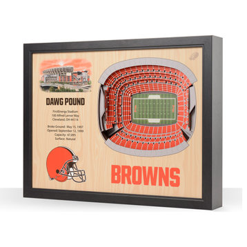 NFL Cleveland Browns 25 Layer Stadiumviews 3D Wall Art