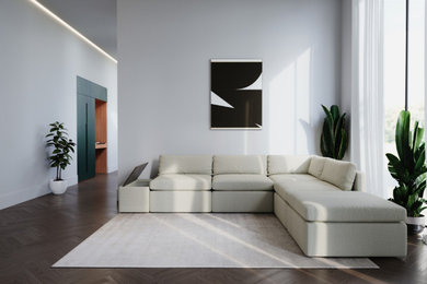 Living room photo in Montreal