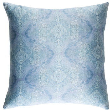 Kalos by Surya Down Pillow, Pale Blue/Denim/Lavender, 18' x 18'