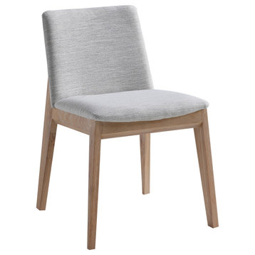 Deco Oak Dining Chair, Light Gray, Set of 2