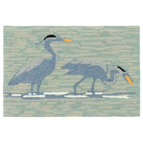 Frontporch Blue Heron Indoor/Outdoor Rug Lake 2'x3'