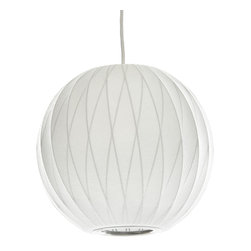 Replica George Nelson Bubble Lamp Ball Pendant Light White 50cm Criss Cross - Pendant Lighting