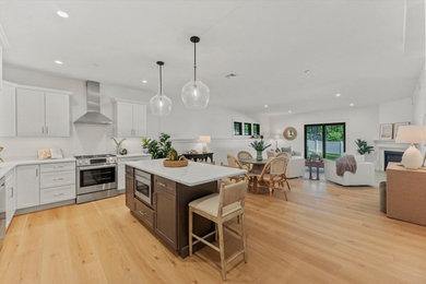 Beach style kitchen photo in Boston