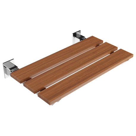 Bohemian 18.7 in. Teak Wall Mounted Folding Shower Seat