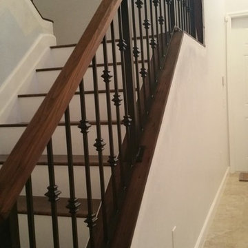 Homestead interior iron staircase railings