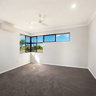 Inspiration for a contemporary home theater remodel in Townsville