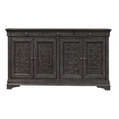 Liberty Gentry 4 Door Accent Cabinet, Gray