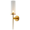 Antique Brass Frame With Clear Glass Shade Wall Sconce