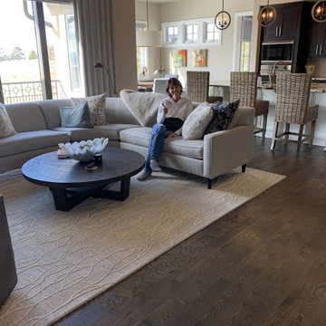Rich brown white oak floor in CO Golf Club.