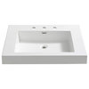 Potenza 28" Integrated Sink/Countertop, White