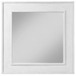 Universal Furniture - Universal Furniture Modern Farmhouse Square Mirror - Enclosed in a wholesome, rustic off-white finished frame and subtly etched with diagonal detailing, the Square Mirror brings a soft, reflective quality to spaces.