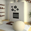 Mirror 5 Flowers Wall Decals