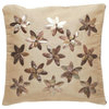 Decorative Pillow Cover with Brownlip Seashell and Beads