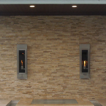 Commercial fireplaces and fire pits.