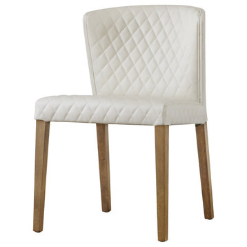 Albie PU Dining Side Chair, Danburry Off-White