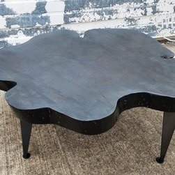 Gray Live Edge Coffee Table - Coffee Tables