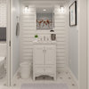 Abbey 24" Bathroom Vanity, White, Carrara Marble
