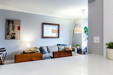 Transitional family room photo in New York