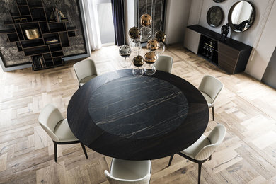 Example of a trendy dining room design in Miami