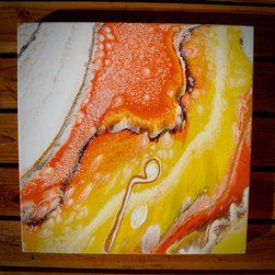 Solar Flare 24"x24" - Mixed Media Art