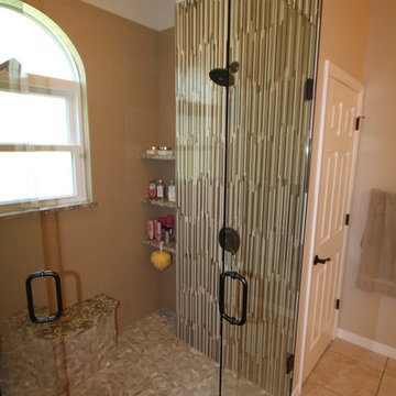 Large Master Bath Tub to Spacious Shower Remodel in Oviedo