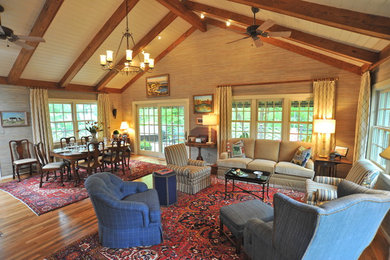Example of a classic living room design in Other