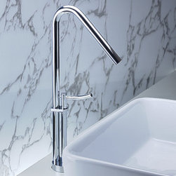 Contemporary Brass Bathroom Sink Faucet Chrome Finish T0468 - Bathroom Sink Faucets