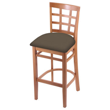 3130 30 Bar Stool with Medium Finish and Canter Earth Seat
