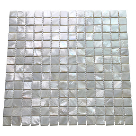 Oyster Mother of Pearl Square Shell Mosaic Tiles,, Single Tile
