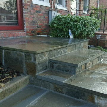 Stone Retaining Wall and Flagstone Walkway in Washington DC