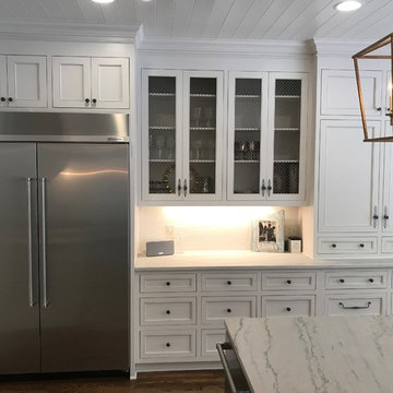 Transitional Kitchen and Laundry Room