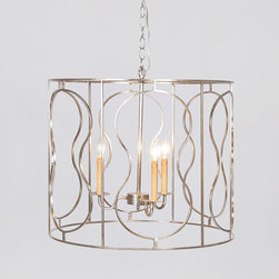 Worlds Away Dallas Silver Leafed Pendant Lighting - Pendant Lighting