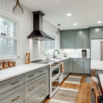 Fairfax Station, VA Transitional Grey Kitchen Remodel