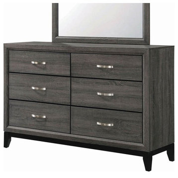 Coaster Watson Transitional Wood Dresser with 6-Drawer in Gray