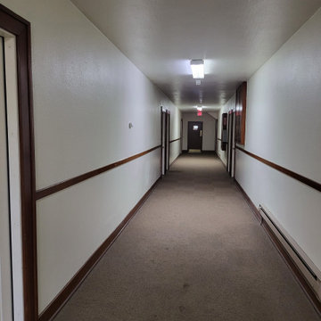 Apartment Complex Hallway Renovation and Repair Before