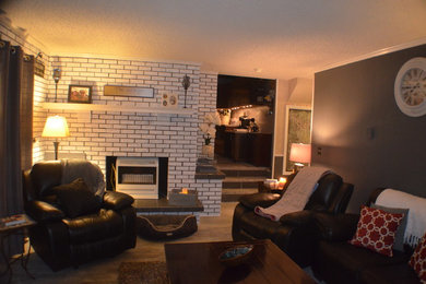 Inspiration for a contemporary family room remodel in New York