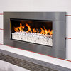ESCEA Outdoor Gas Stainless Steel Fireplace - Ferro Front, W/Fuel Bed, W/ Kitset
